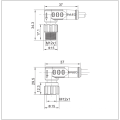 M12-Winkel-Stecker-Buchse-Verbindungskabel